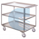 Carrello portatutto in acciaio inox con 3 piani