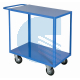 Carrello a 2 piani lisci 50x80 ruote con freno di stazionamento
