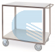 Carrello acciaio inox 2 piani  lisci