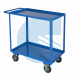 Portatutto 2 Piani con Bordo Contenimento Ruote Girevoli Freno