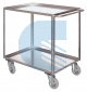 Carrello  portatutto in acciaio inox con 2 piani con bordo contenimento