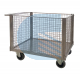 Carrello contenitore 4 sponde acciaio inox