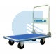 Carrello pianale porta pacchi in lamiera con rivestimento gomma