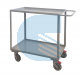 Carrello Office con 2 piani grandi con bordo - Freno Stazionamento