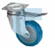Ruota girevole con freno nylon poliuretano blu - arredamento