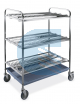 Carrello con griglie scolapiatti