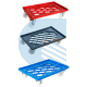 Pianetta in ABS - Trasporto Cassette 60x40 norma europea