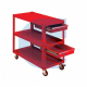 Carrello hobby a 3 piani con 2 cassetti 