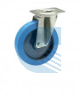 Ruota gomma blu supporto inox