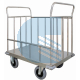 Carrello  Contenitore 4 Sponde in Tubolare Acciaio Inox 