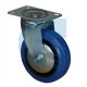 Ruota Gomma  Blu ø160x50 - Supporto Rotante