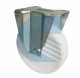 Ruota nylon bianco supporto fisso