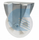 Ruota nylon bianco supporto fisso serie pesante