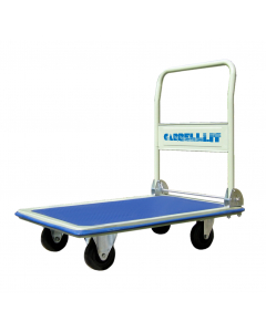 Carrello pianale porta pacchi in lamiera con rivestimento gomma grande