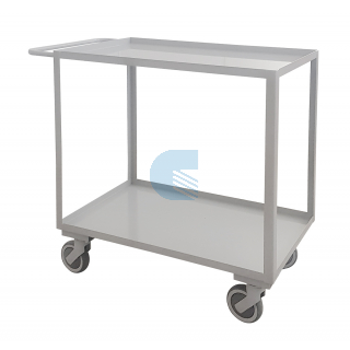 Carrello Office con 2 piani grandi con bordo