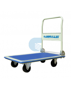 Carrello pianale porta pacchi in lamiera con rivestimento gomma grande