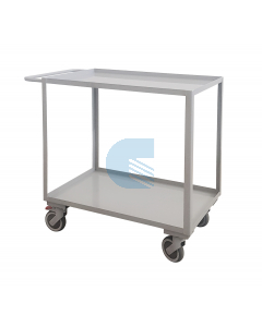 Carrello  2 Piani Bordati 50x80 Uso Uffici Ruote con Freno