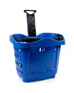 Cestello spesa libero servizio 43 Lt Blu - kit da 12 unità