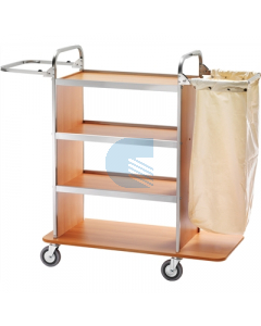 Carrello Pulizie Alberghi con Piani in Legno