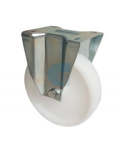 Ruota Nylon Bianco ø125x40 Supporto fisso