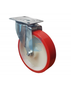 Ruota nylon poliuretano d. 125x35 - Supporto Rotante