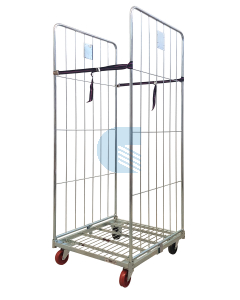 Roll Container con 2 sponde e 2 Cinghie