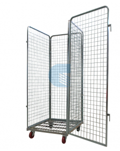 Roll container lavanderia a 4 pareti maglia stretta