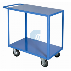 Carrello Magazzino a 2 Piani Medi Ruote Girevoli