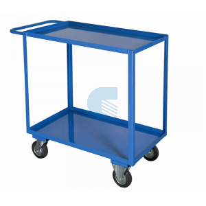 Carrello portatutto con 2 piani con bordo contenimento 