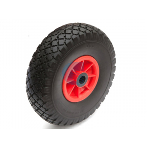 Ruota riempimento poliuretano nera flangia nylon