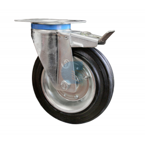 Ruota d. 140x37 - Supporto Rotante con Freno