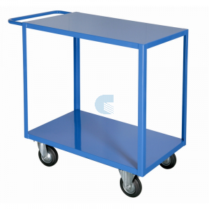 Carrello a 2 piani lisci 50x80 ruote con freno di stazionamento