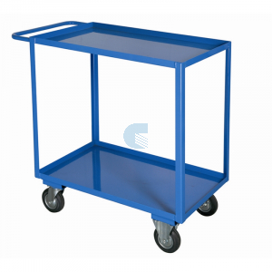Carrello portatutto con 2 vasche di carico ruote girevoli con freno