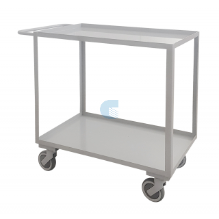 Carrello Office con 2 piani grandi con bordo
