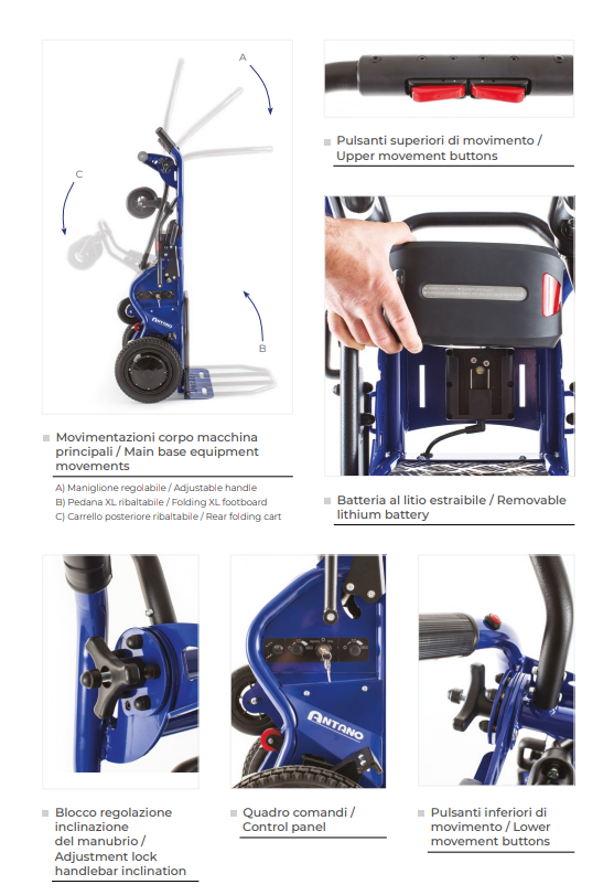 Presentazione 1 carrello saliscale 200 kg